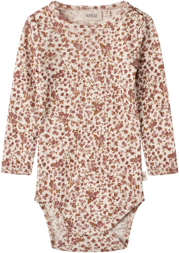 TitleAR: جسم طويل الأكمام من WHEAT من صوف ميرينو الخالص - ملابس أطفال