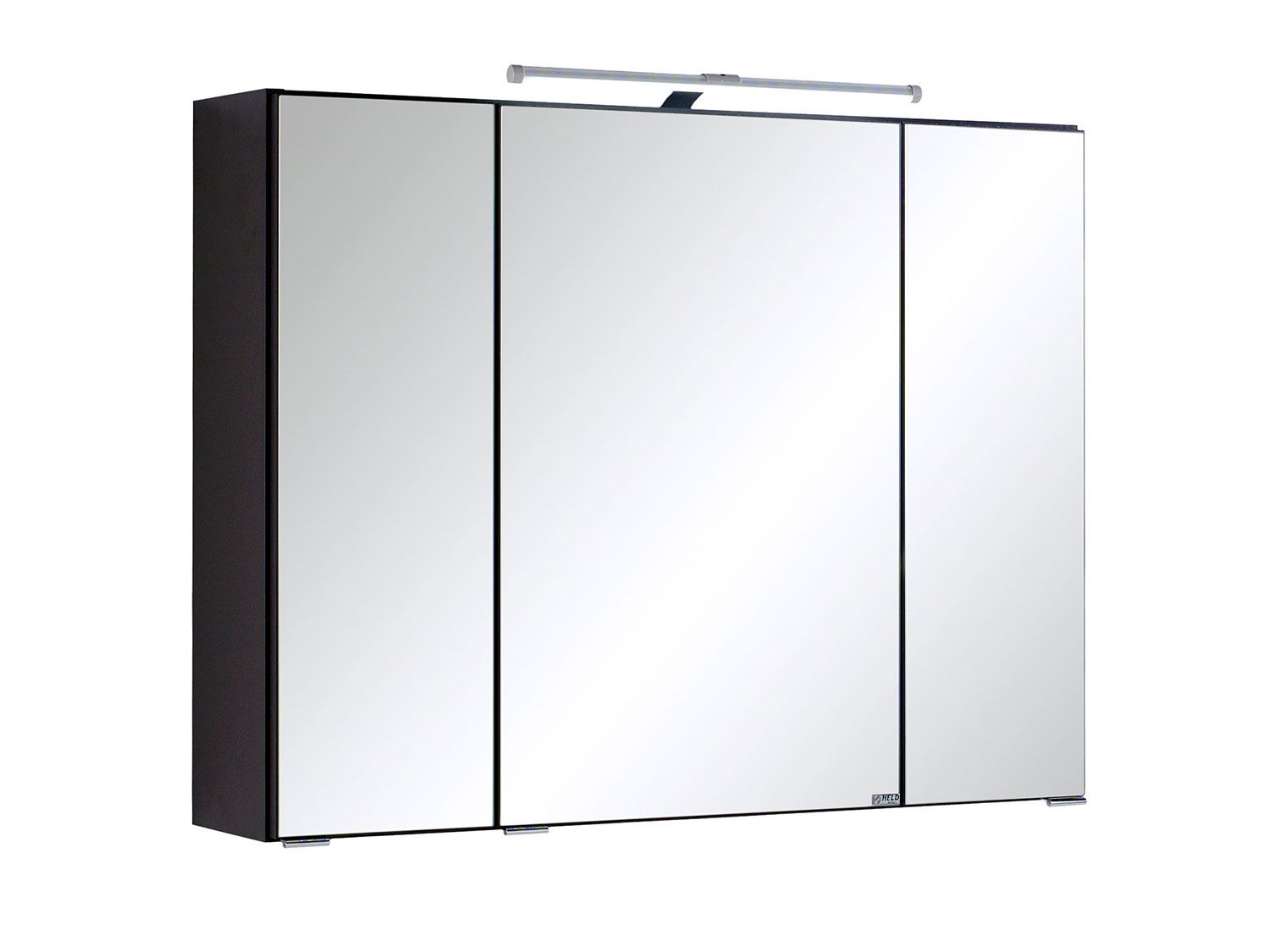 خزانة مرآة 3D HELD بولونيا 60/70/80/90/100 سم (إضاءة LED، رمادي غرافيت، 80 سم)