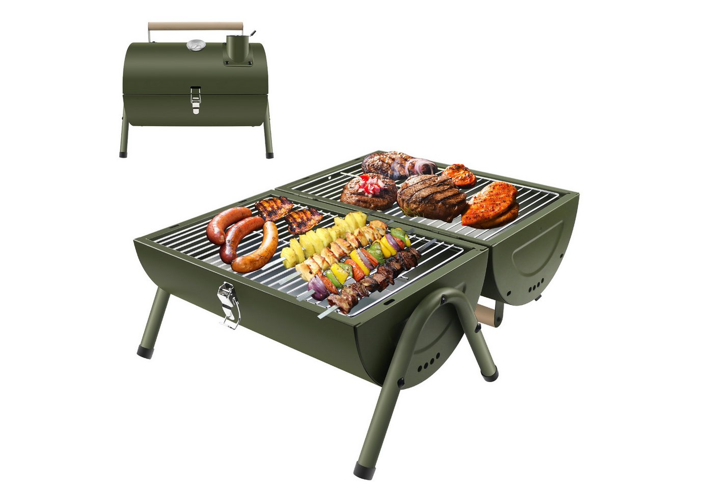 شواية فحم SunJas K-GN22A قابلة للطي