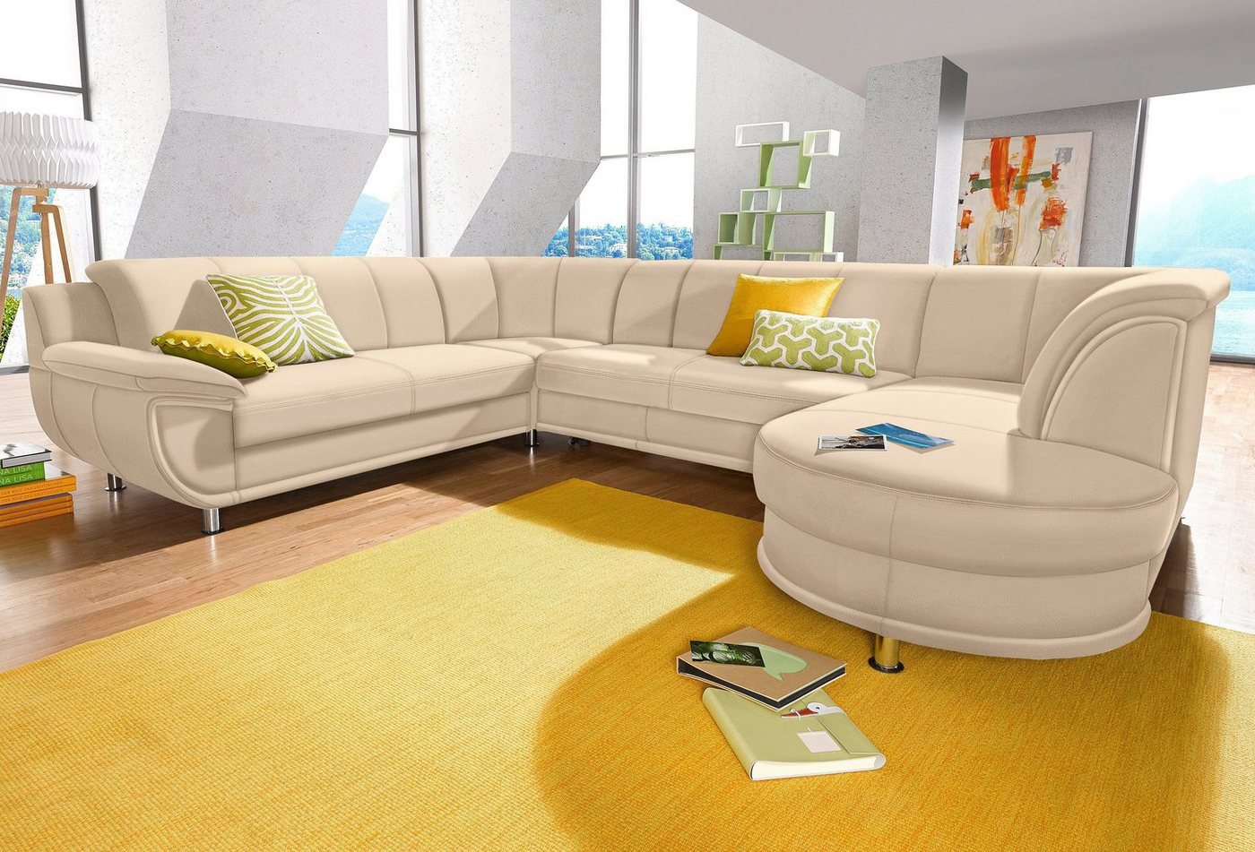 TitleAR: TRENDMANUFAKTUR لاندسشافت راندو، شكل U، مع نوابض، مع خيار وظيفة السرير