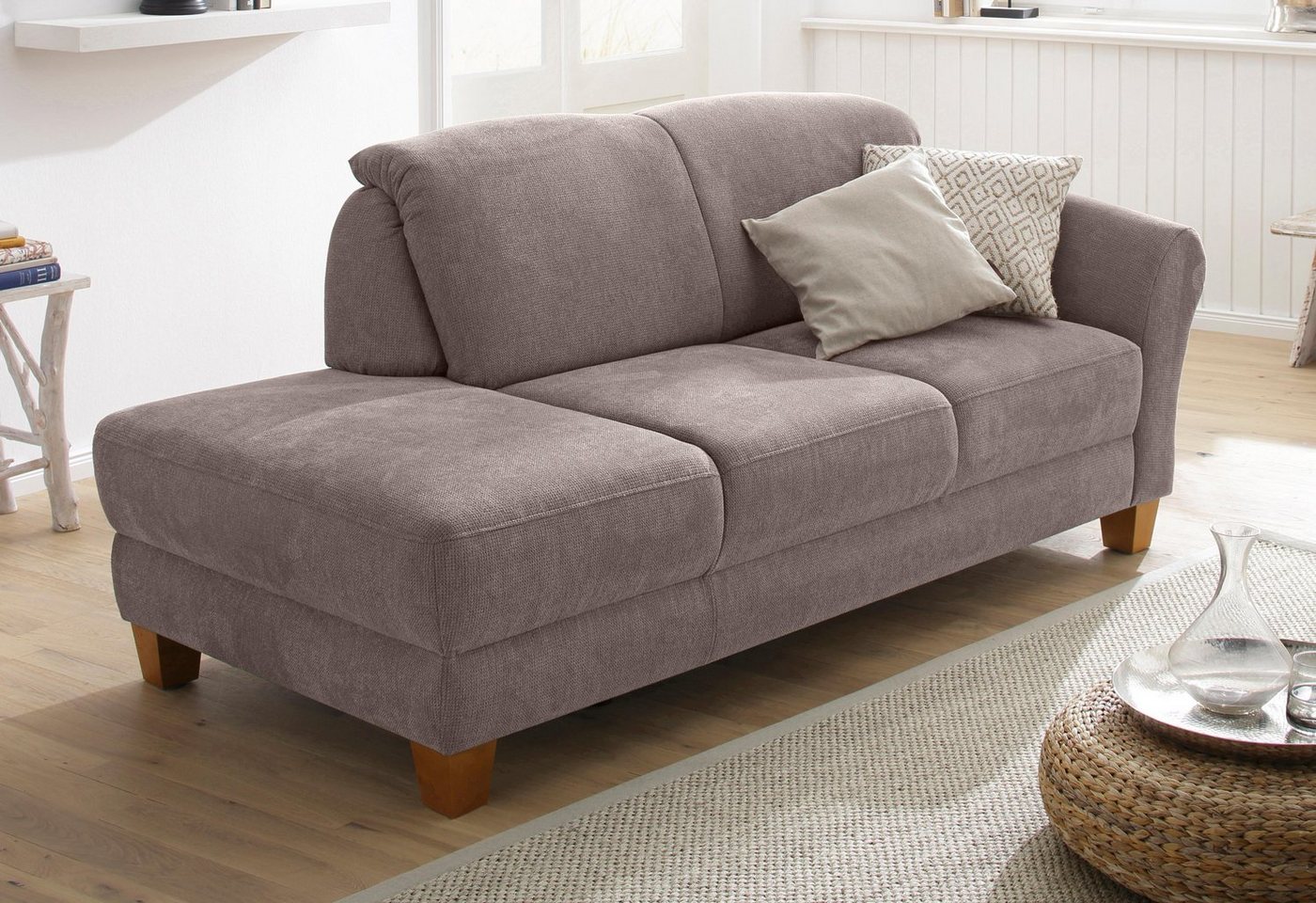 Home Affee Chaise Longue Gotland، مسند ذراع اختياري على اليسار أو