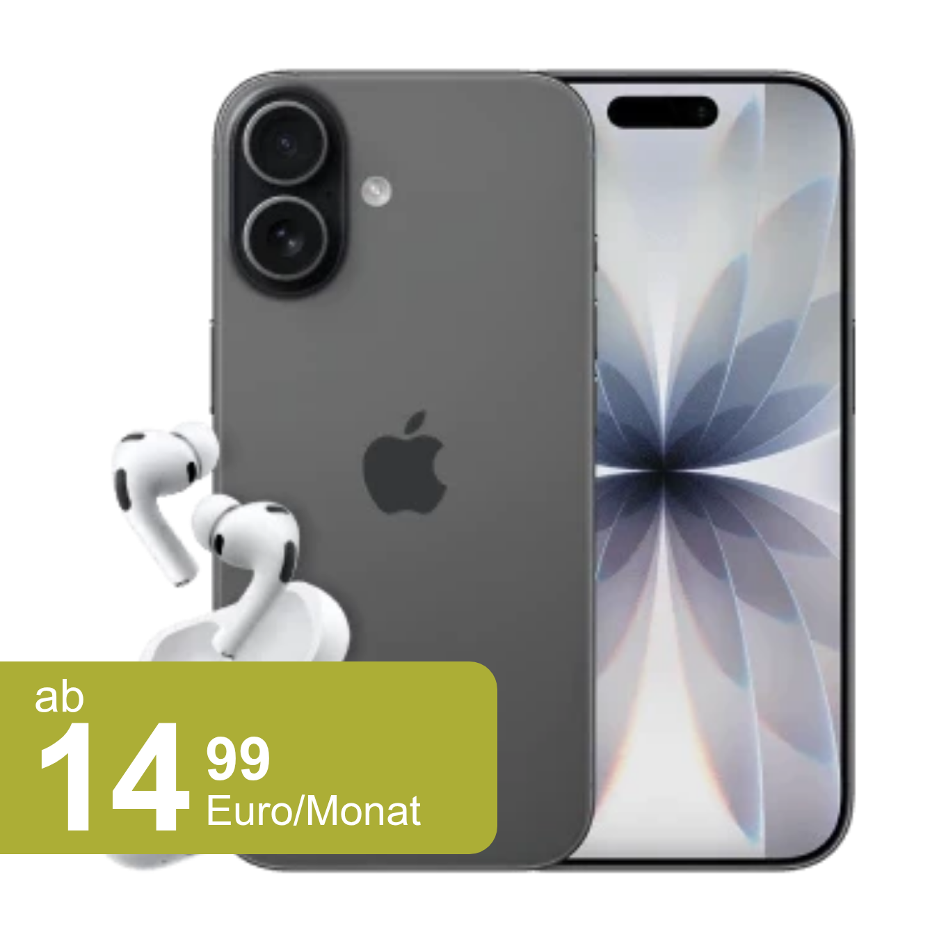 Apple iPhone 17 256 GB Schwarz mit AirPods Pro 3 mit Vertrag