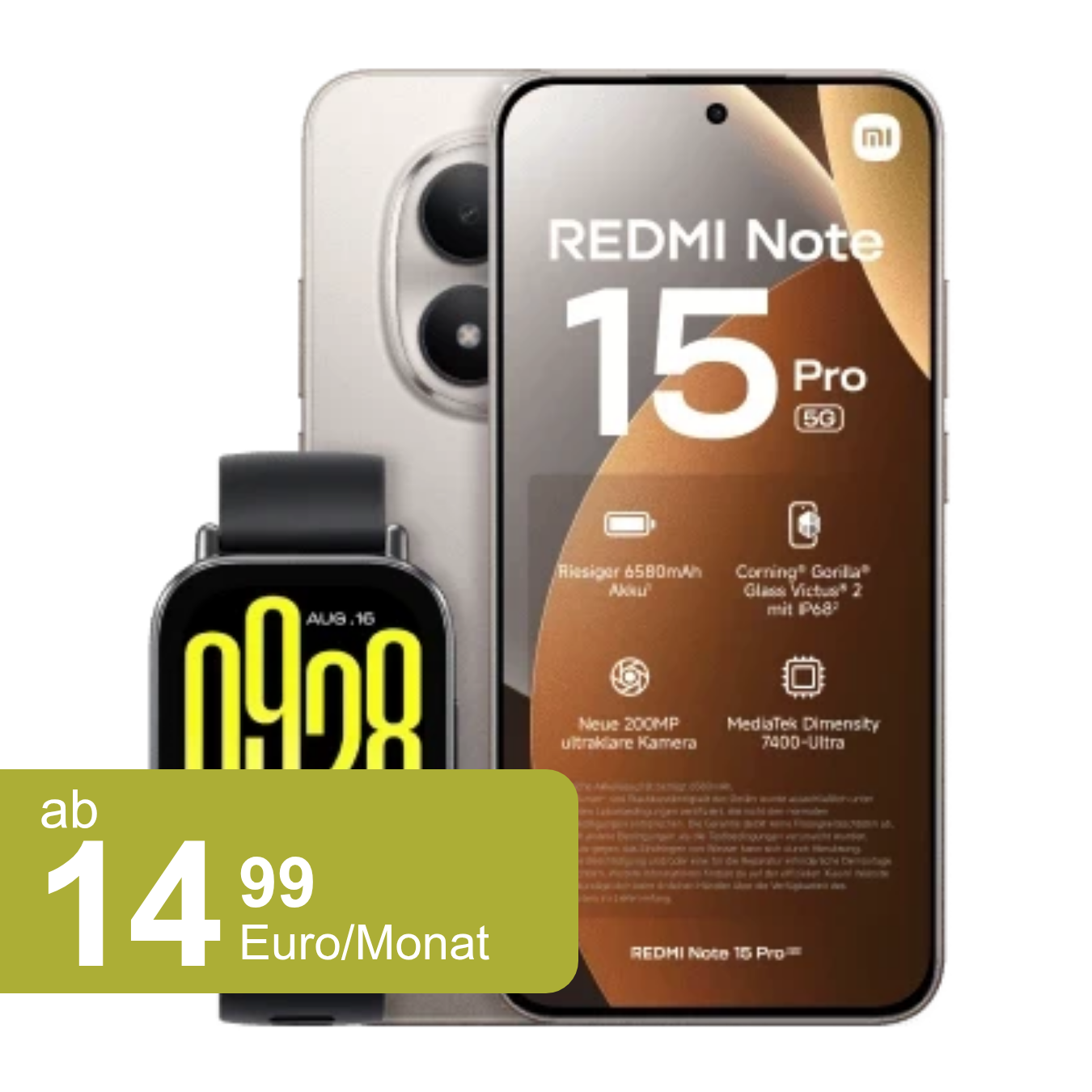 Xiaomi Redmi Note 15 Pro 5G mit Vertrag