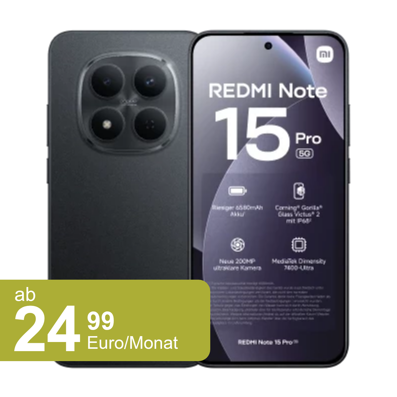 Xiaomi Redmi Note 15 Pro 256GB Schwarz 5G