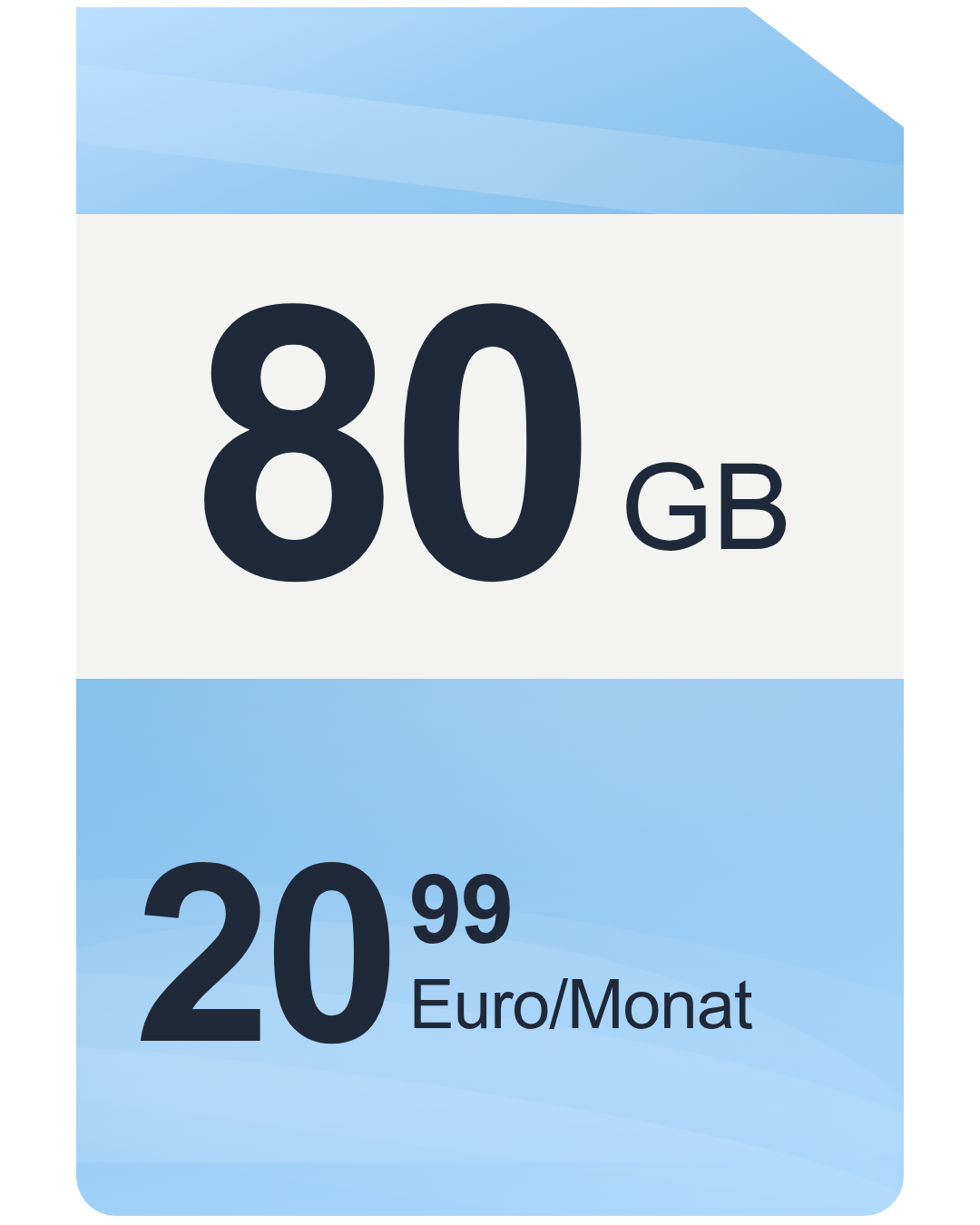 sim.de Unlimited 1 GB on demand 60 + 20 GB